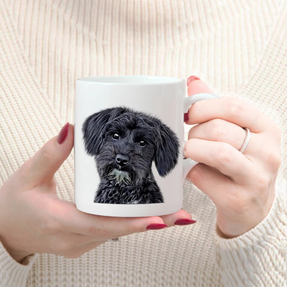 Personalized Photo and Text Mug with Custom Name or Logo Printing, Single Hand-Wash Coffee Cup with Color and Layout Options for Mother's Day and Wedding Gifts
