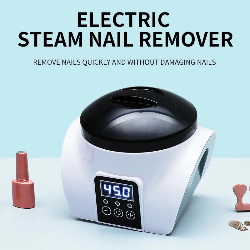 Five-Finger Gel Nail Removal Machine with Heated Steam Reference, Top-Cover Design and US, UK, AU or EU Plug Options for Adult Manicure Routines