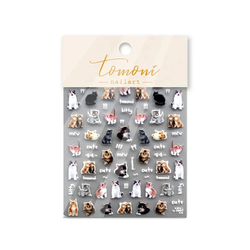 Embossed Nail Art Stickers, 5D Relief Self-Adhesive Decorative Decals for DIY Manicures with TO2907, TO2908, TO2910 and TO5172 Style Options
