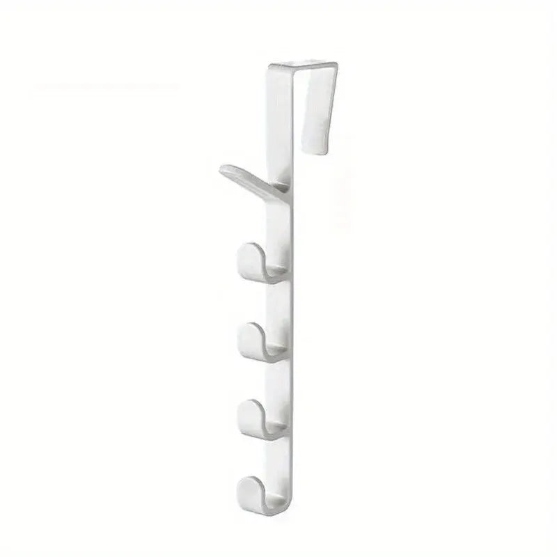 Over-the-Door Hanging Rack for Bags, Hats and Jackets, Single ABS Plastic Bedroom Storage Organizer in White, Black or Brown with 27 x 4.5cm Size Reference