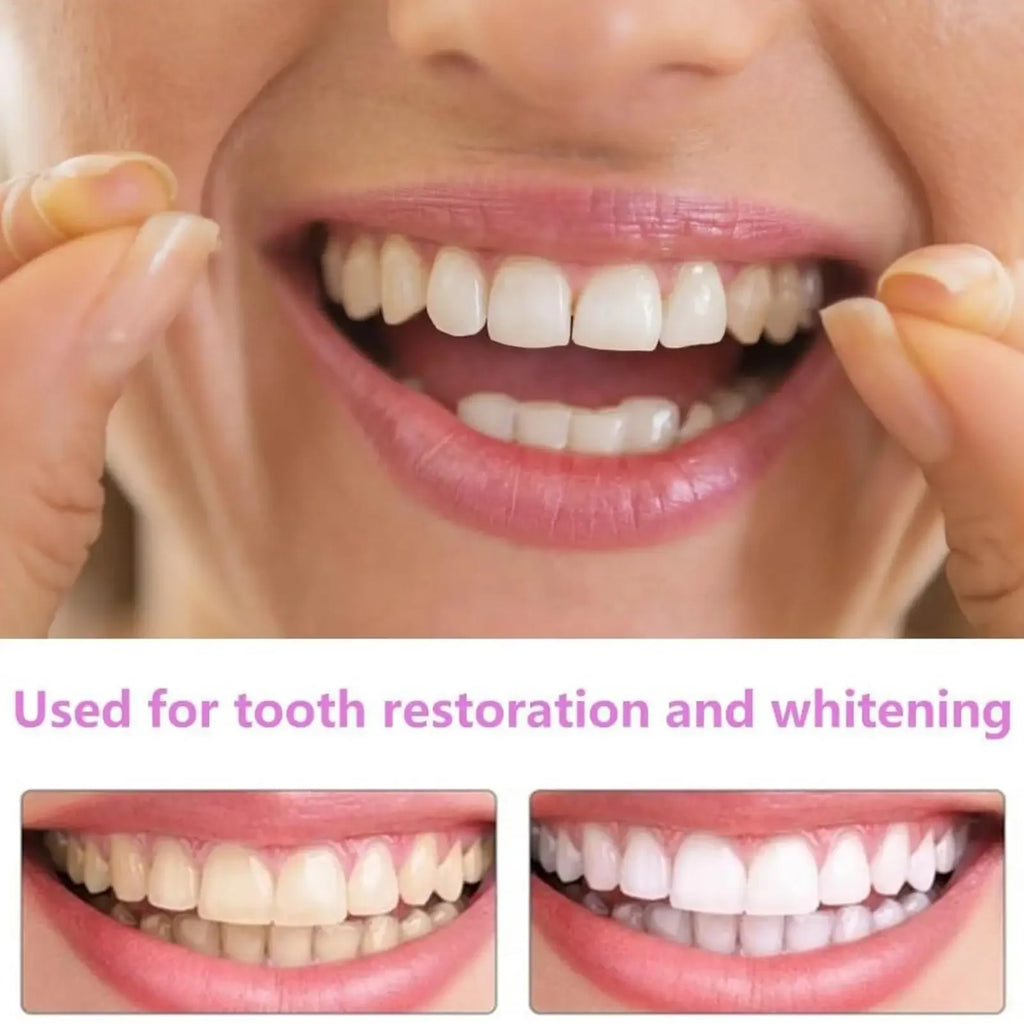Temporary Cosmetic Teeth Covers, One Upper and Lower Pair with Listed Heat-Moldable Design for Adult Smile Appearance, Dental Fit Review Before Use