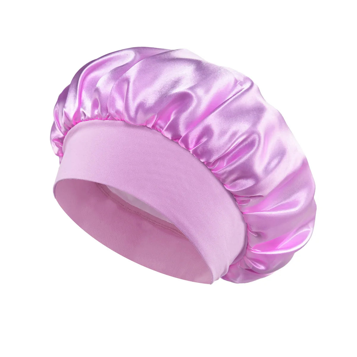 Satin Hair Bonnet with Wide Elastic Band, Single Sleep Cap in Thirteen Colors for Long or Short Hair, Nighttime Routines, Makeup and Face Washing