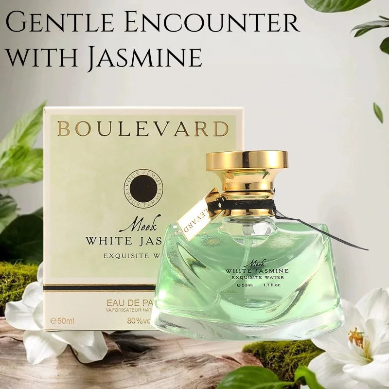 Jasmine Perfume with Listed 50ml Size, Night Jasmine or Two-Piece Package Labels and Grapefruit, Tea, Musk and Cedar Scent Notes for Unisex Fragrance Selection