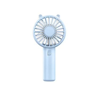300mAh USB Rechargeable Personal Fan with ABS Housing and Included Cable, Compact 16cm Handheld Airflow Fan in Pink, White, Blue or Green for Short Breaks