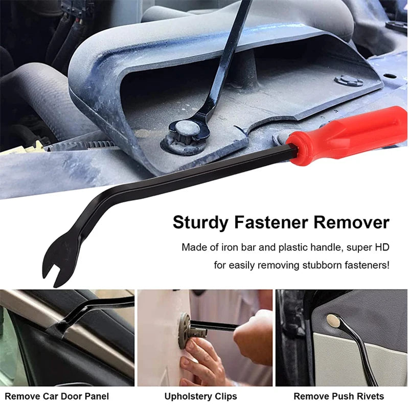 Car Panel Removal Tool Kit with 5, 11 or 41-Piece Options in Red or Blue, Manual Tools for Audio Surrounds, Door Panels, Moldings and Dashboard Trim