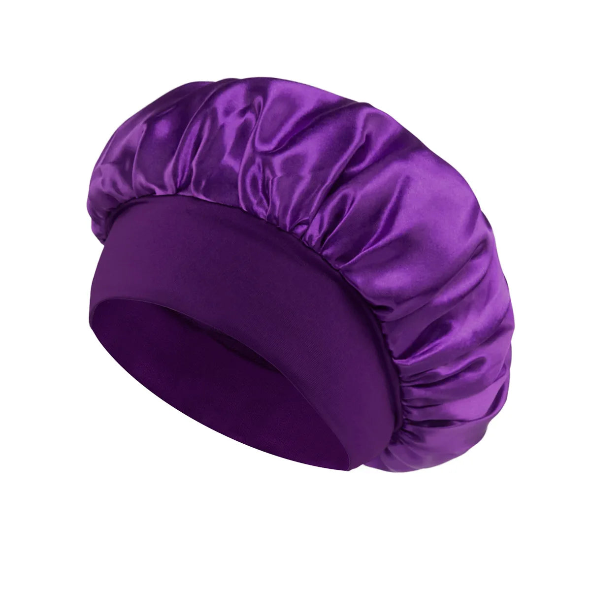 Satin Hair Bonnet with Wide Elastic Band, Single Sleep Cap in Thirteen Colors for Long or Short Hair, Nighttime Routines, Makeup and Face Washing