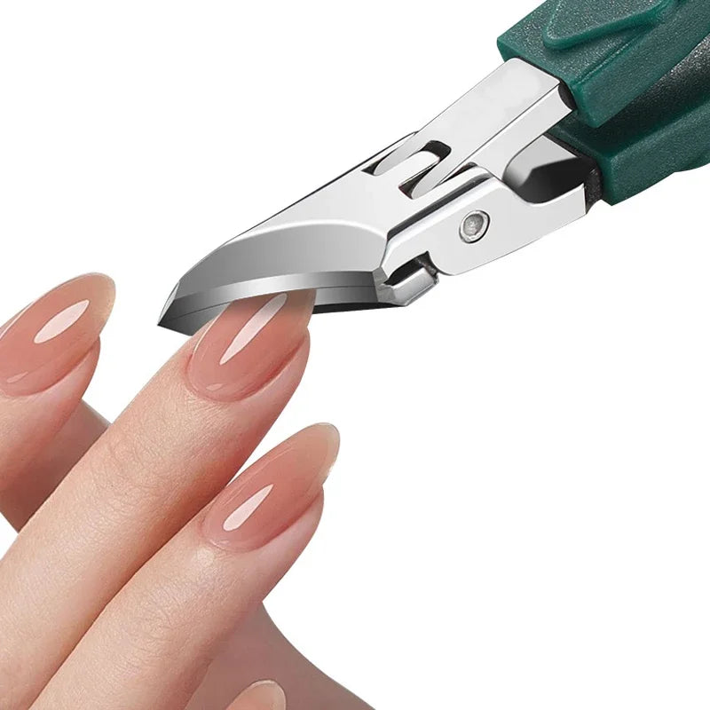 Anti-Splash Nail Trimmer for Adults, Manual Nail Clipper for Everyday Home Manicure and Personal Grooming in A-Green, A-Black or B-Blue