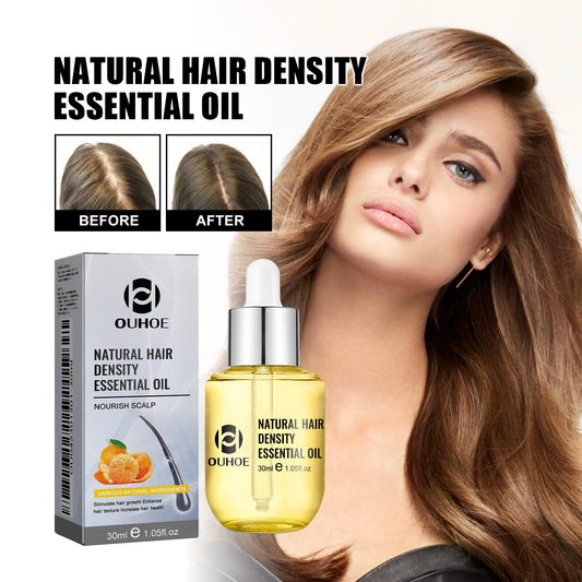 Scalp Massage Hair Oil by OUHOE, 30ml Cosmetic Hair Care with Citrus, Ginger and Ginseng, Dropper Bottle for Men and Women at Home