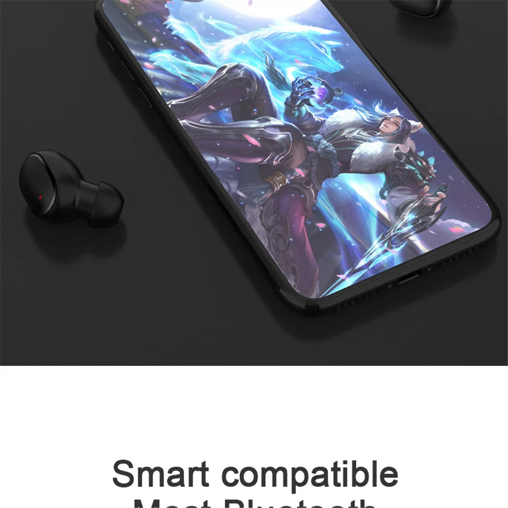 A6S Wireless Bluetooth Earphones, Bluetooth 5.0 Stereo Audio with Touch Control and Five Color Options for Compatible Phone Music and Everyday Calls