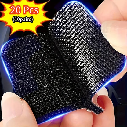 Car Mat Fixing Stickers, 20-Piece 10-Pair Double-Sided Adhesive Set with Listed 5 x 5 cm Size for Compatible Vehicle Mats and Household Surface Projects