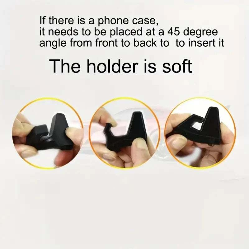 Car Phone Navigation Holder, 360° Rotating Mobile Phone Bracket with Listed Non-Slip Design, Black or Red Options for Compatible Vehicle Phone Positioning