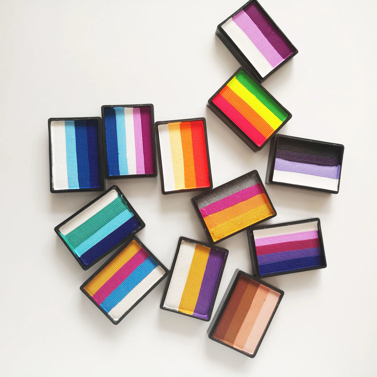 Rainbow Split Cake Face Paint with Listed 30g Water-Activated Formula, L30 and NL30 Color Options for Costume Body Art, Halloween and Party Designs