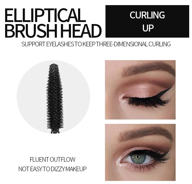 Eyeliner and Mascara Set by YANQINA with Eyebrow Pencil, Liquid Eye Liner and Volumizing Curl-Look Mascara for Everyday and Evening Makeup