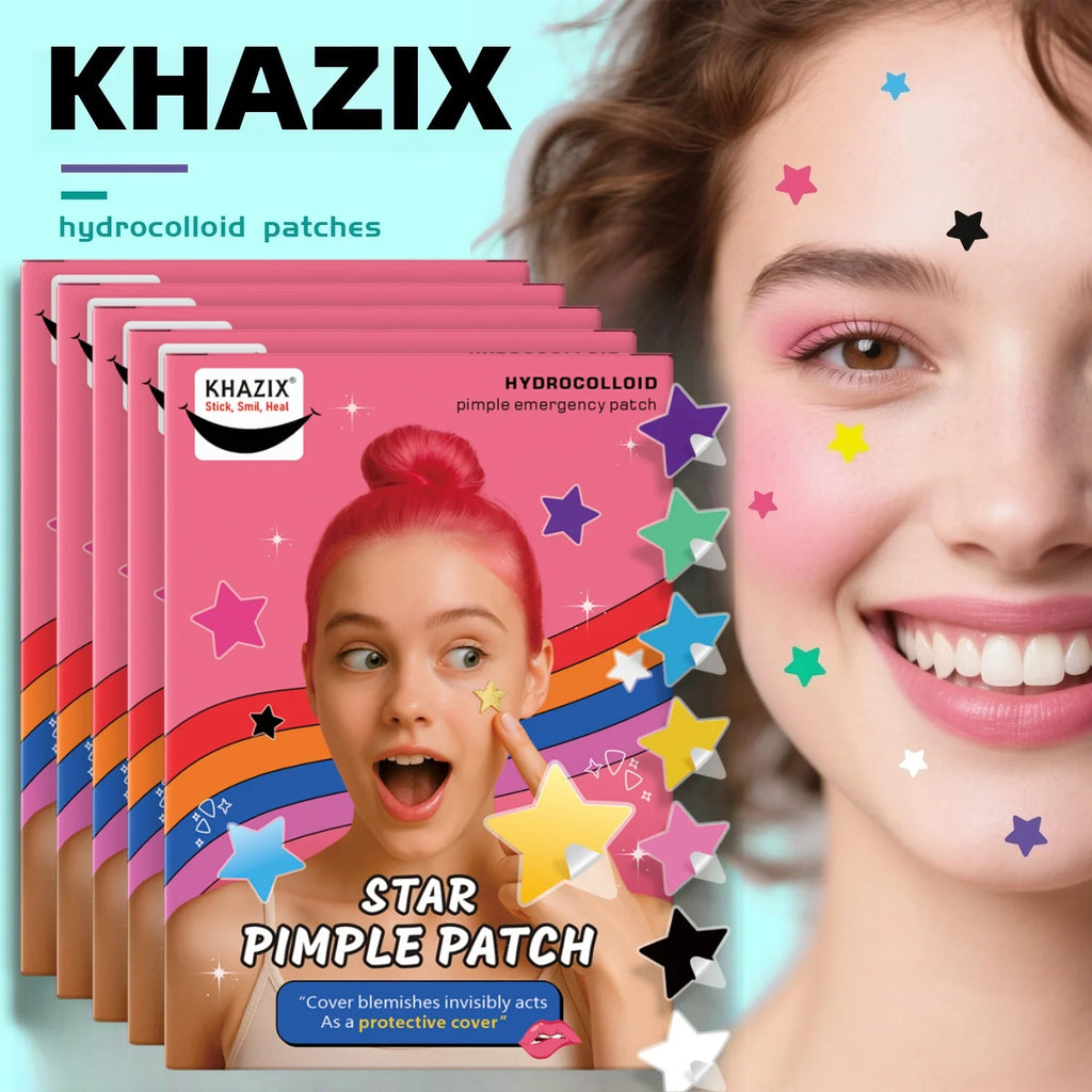 Ultra-Thin Star Pimple Patches for Facial Blemish Cover Styling, Listed 40-Piece Format with Seven Coded Options for Personal Skincare Routines