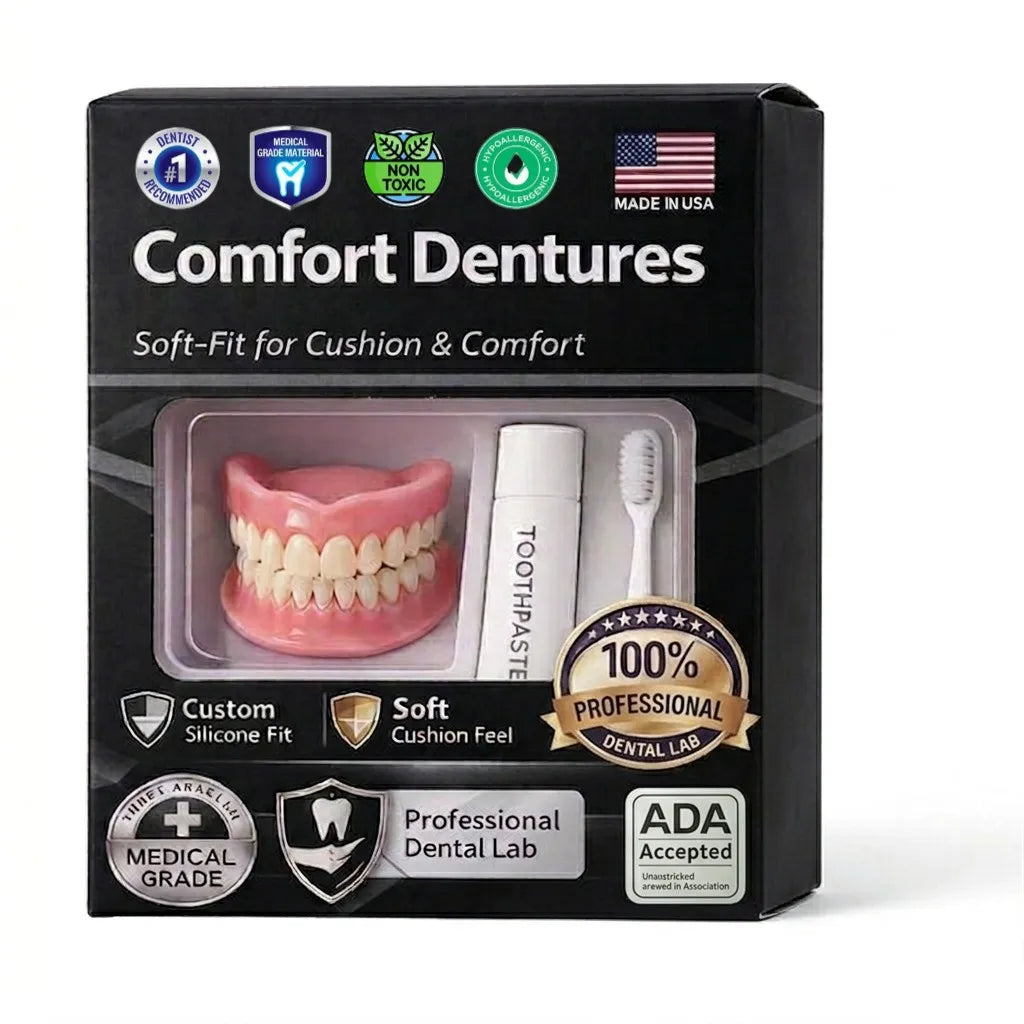Silicone False Teeth Covers with 1PC and Multi-Box Purchase Options, Listed Soft Denture-Style Appearance for Adults with Professional Dental Fit Review Required