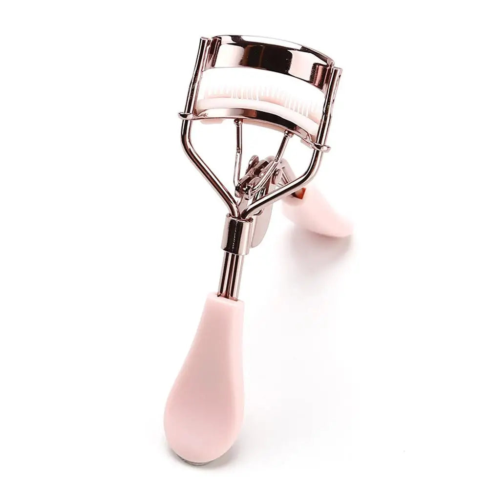 Pink Eyelash Curler with Comb, Curved-Frame Manual Lash Styling Tool in Listed 11 x 3.5cm Size for Adult Everyday Makeup and Personal Beauty Kits