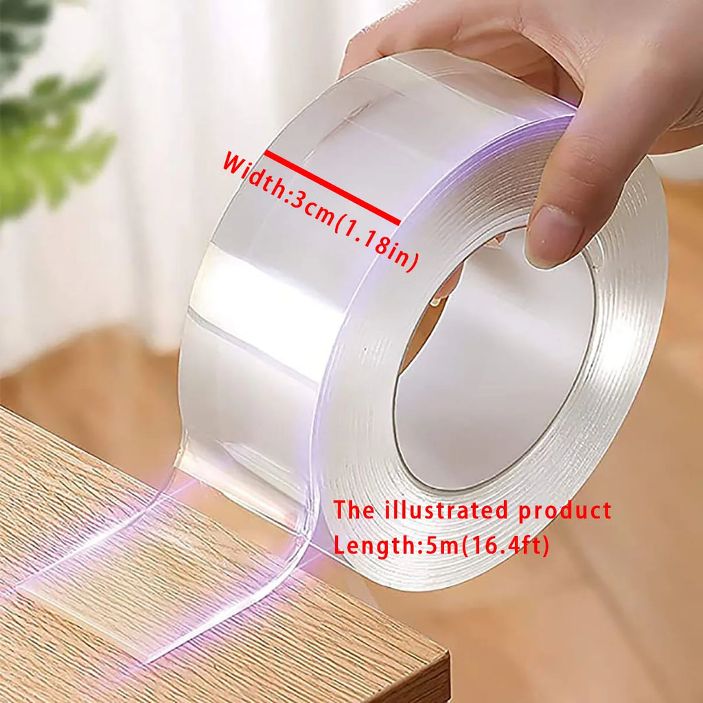 Double Sided Mounting Tape, 20mm or 30mm Wide Adhesive Roll with 1mm Thickness and 1, 2, 3 or 5m Length Options for Compatible Home DIY Projects