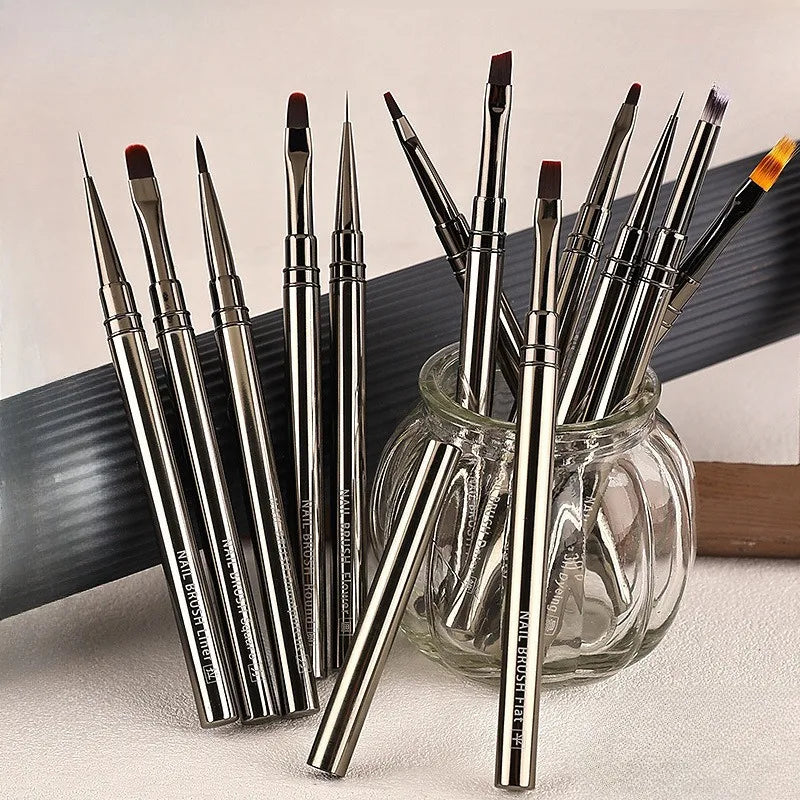 Nail Art Striping Brushes for Fine Lines and Detail Painting, 6–25mm Listed Liner Sizes with Individual and Set Options for DIY Manicure Designs
