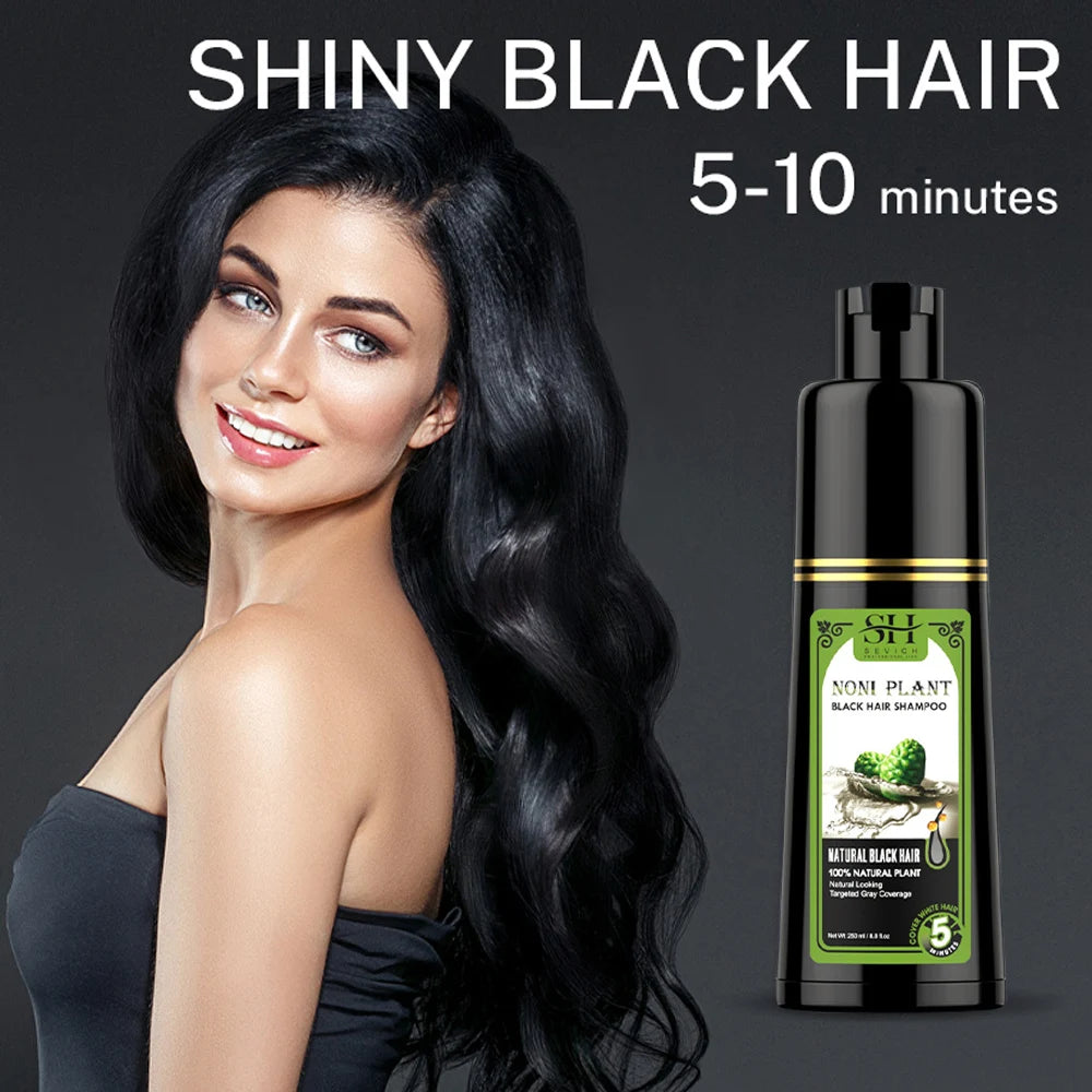 Black Hair Dye Shampoo for Adult Gray Coverage, Listed 500ml Options for Men and Women Seeking At-Home Black Hair Color with Shampoo-Style Application