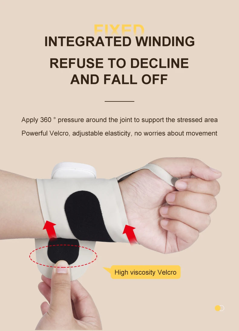 USB Rechargeable Wrist Vibration Massager, Cordless Electric Personal-Care Device in White, Dark Blue or Blue for Seated Home Relaxation Breaks