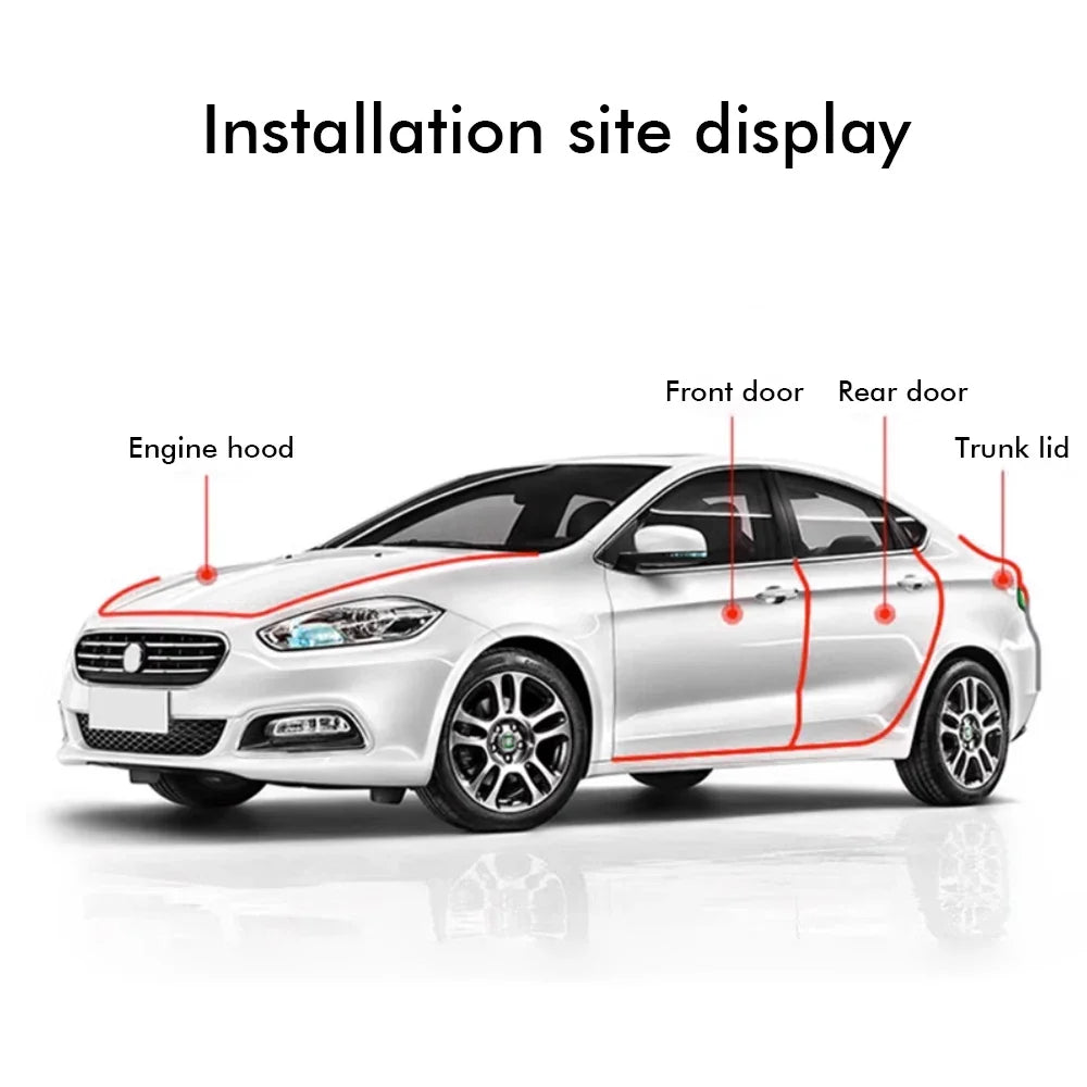 Transparent Car Door Edge Strip with Listed 5-Meter Length and PVC Material, Adhesive Vehicle Trim for Compatible Door Edges and Exterior Styling