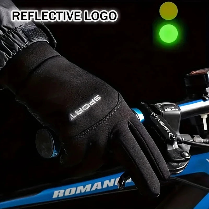 Winter Touchscreen Gloves for Men and Women, Cold Weather Cycling, Running and Hiking Handwear in Gray or Black with M, L and XL Size Options