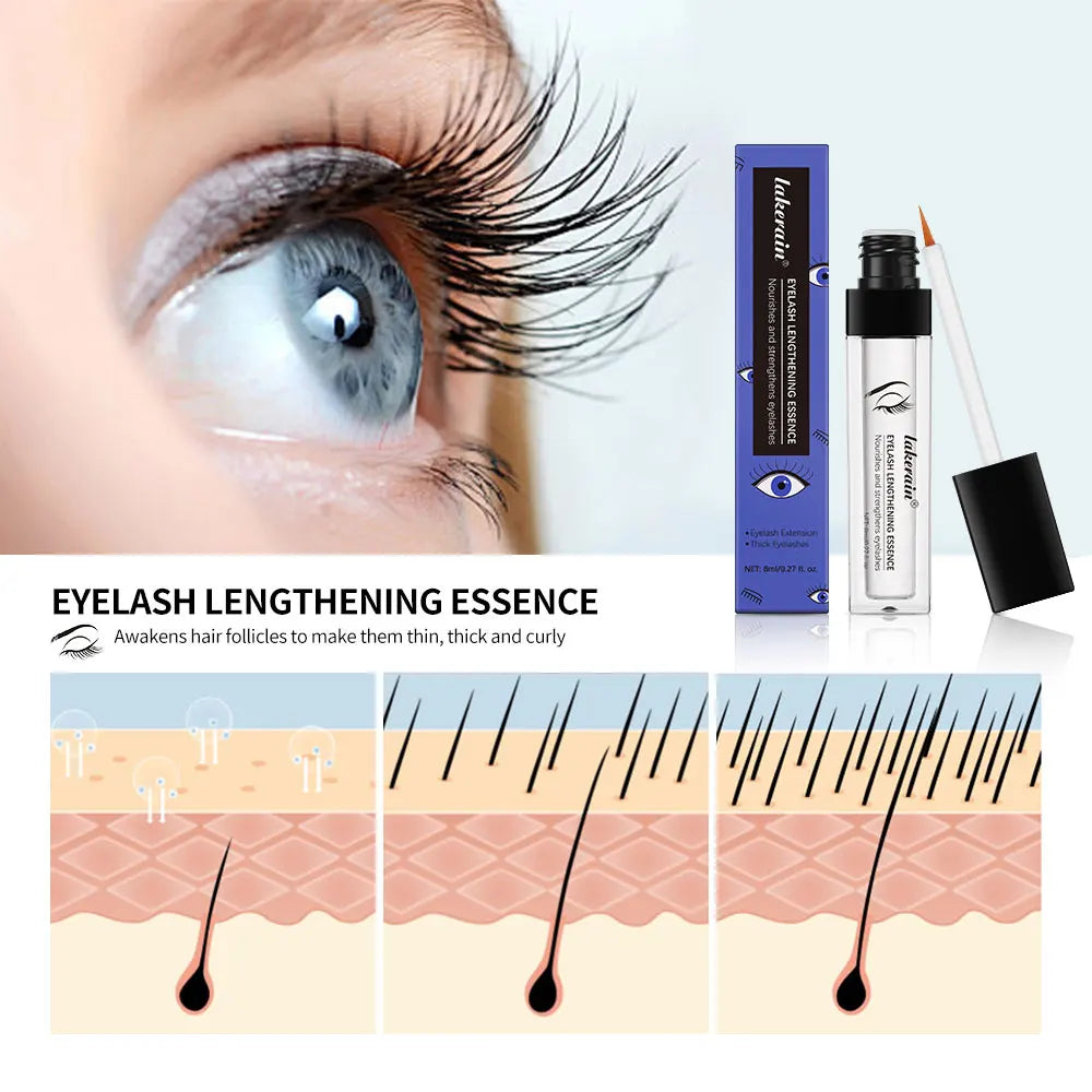 Eyelash Serum and Eyebrow Serum in Listed 8ml Size, Single Lash and Brow Cosmetic Product for Personal Beauty Routines and Everyday Makeup Collections