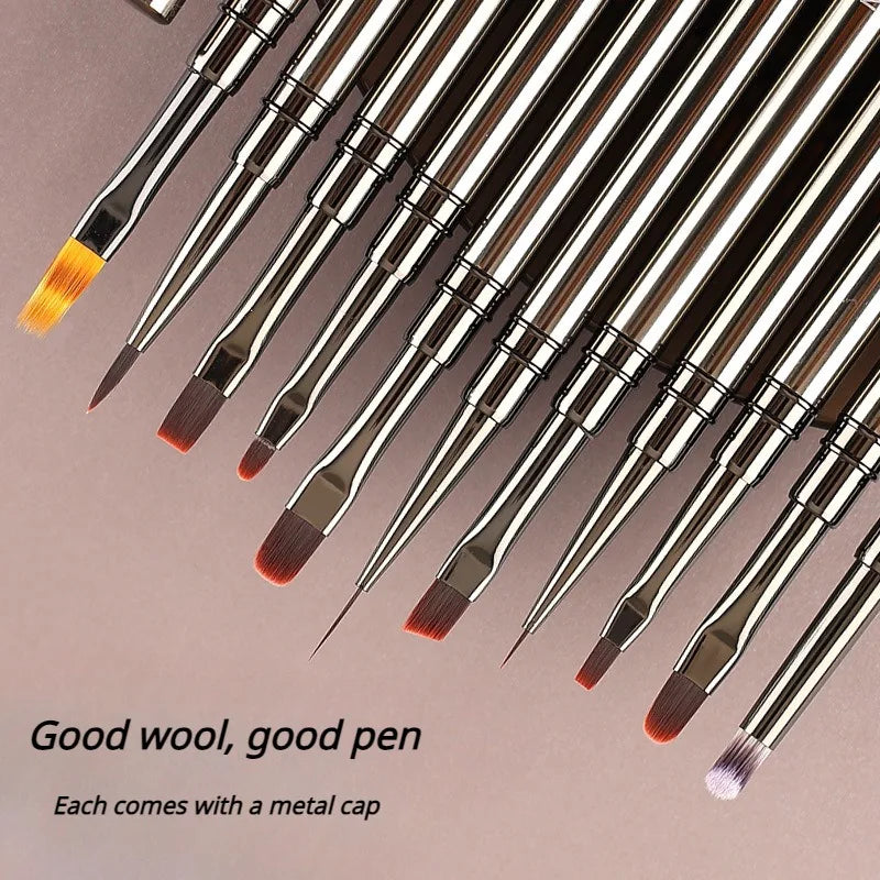 Nail Art Striping Brushes for Fine Lines and Detail Painting, 6–25mm Listed Liner Sizes with Individual and Set Options for DIY Manicure Designs