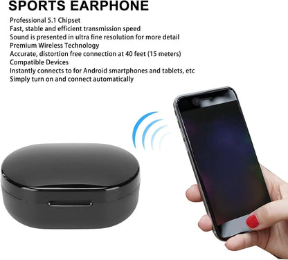 A6S Wireless Bluetooth Earphones, Bluetooth 5.0 Stereo Audio with Touch Control and Five Color Options for Compatible Phone Music and Everyday Calls