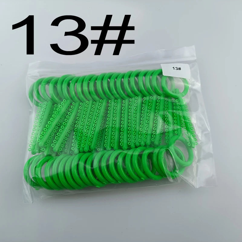 Orthodontic Ligature Ties 1040-Piece Bag, Urethane Elastic O-Rings on 40 Sticks with Numbered Color Options for Professional Braces Care
