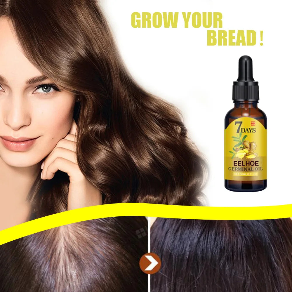Ginger Hair Oil for Scalp Massage by EELHOE, Cosmetic Hair Care Serum for Men and Women in 10ml, 20ml and 40ml Size Options for At-Home Routines