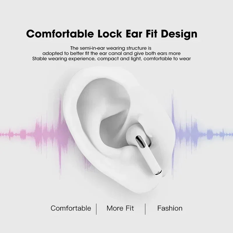 Pro4 Wireless Earbuds with Charging Case, Listed Bluetooth 5.0 Stereo Earphones with Touch Controls and Independent Earbud Use in White or Black