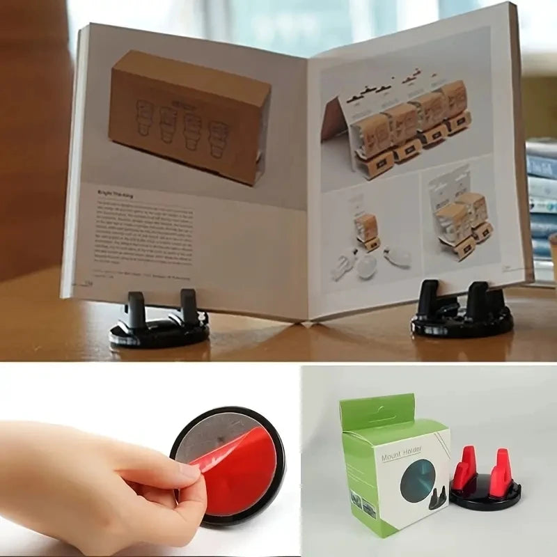 Car Phone Navigation Holder, 360° Rotating Mobile Phone Bracket with Listed Non-Slip Design, Black or Red Options for Compatible Vehicle Phone Positioning