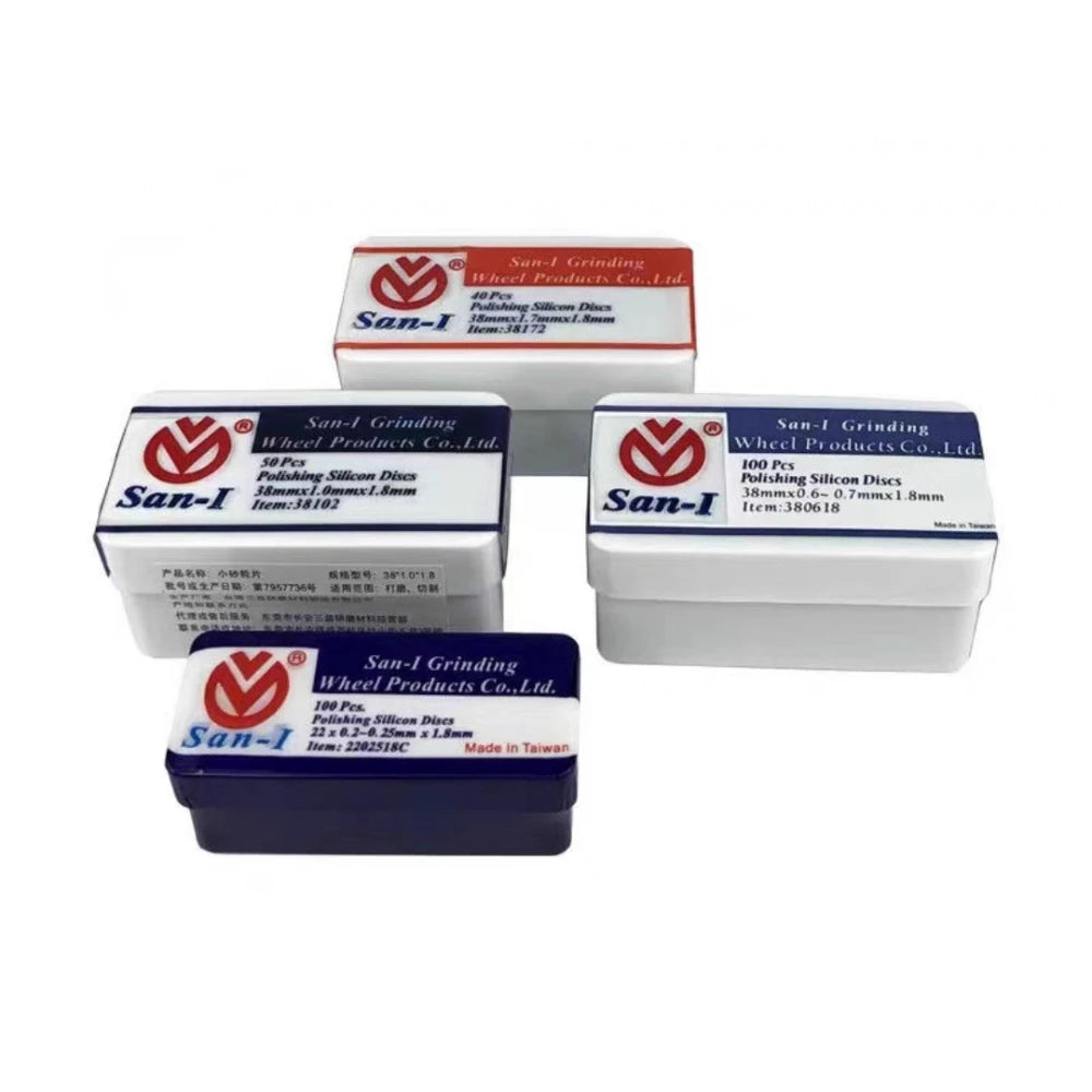 Dental Lab Polishing Discs, Resin Grinding and Separation Wheels in 22mm or 38mm Options, Boxed 40, 50 or 100-Piece Selections for Laboratory Work