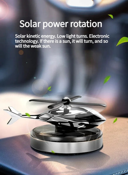 Solar Helicopter Car Air Freshener with Rotary Propeller Design for Vehicle Interior Styling, Decorative Perfume Diffuser in Seven A and B Model Color Options
