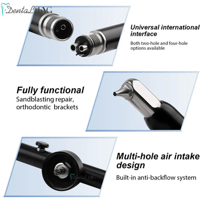 Dental Micro Blaster Air Polisher with Aluminum Oxide Sandblasting Reference, 2-Hole or 4-Hole Connections in With-Water and No-Water Equipment Options