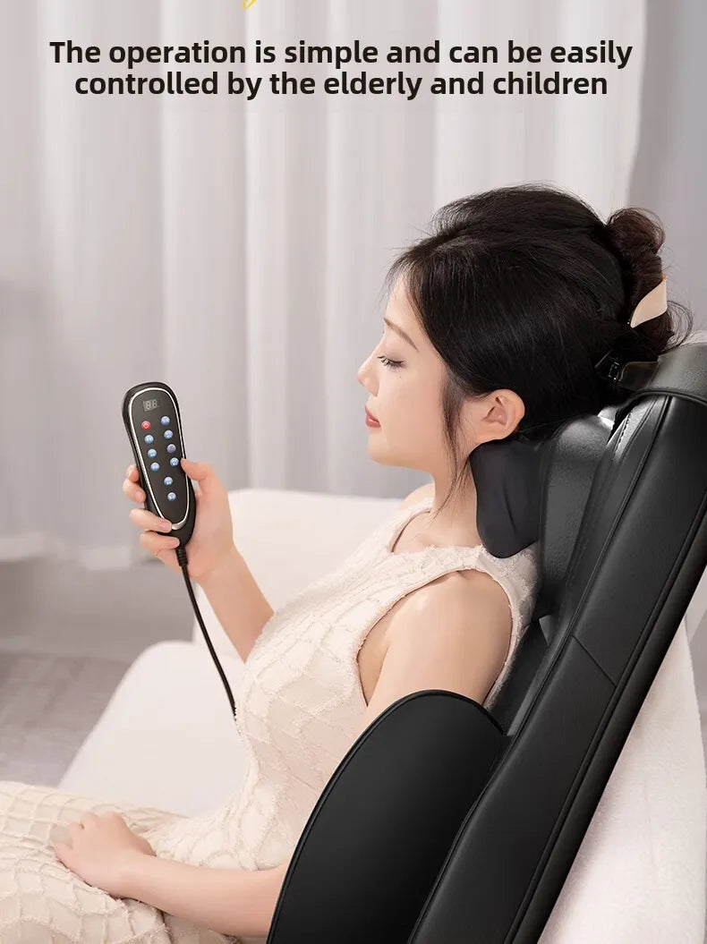 JAIYORL Electric Massage Seat Cushion with Vibration and Kneading References, Four Upgrade Model Labels and US, EU, UK or AU Plug Options
