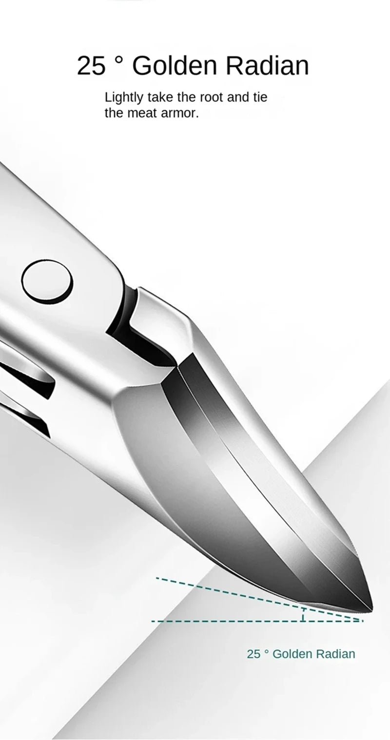 Slanted Toenail Clipper, Stainless Steel and PP Manual Nail Trimmer with Listed 10.2 x 1.8cm Size in Green or Black for Adult Home Pedicure Grooming