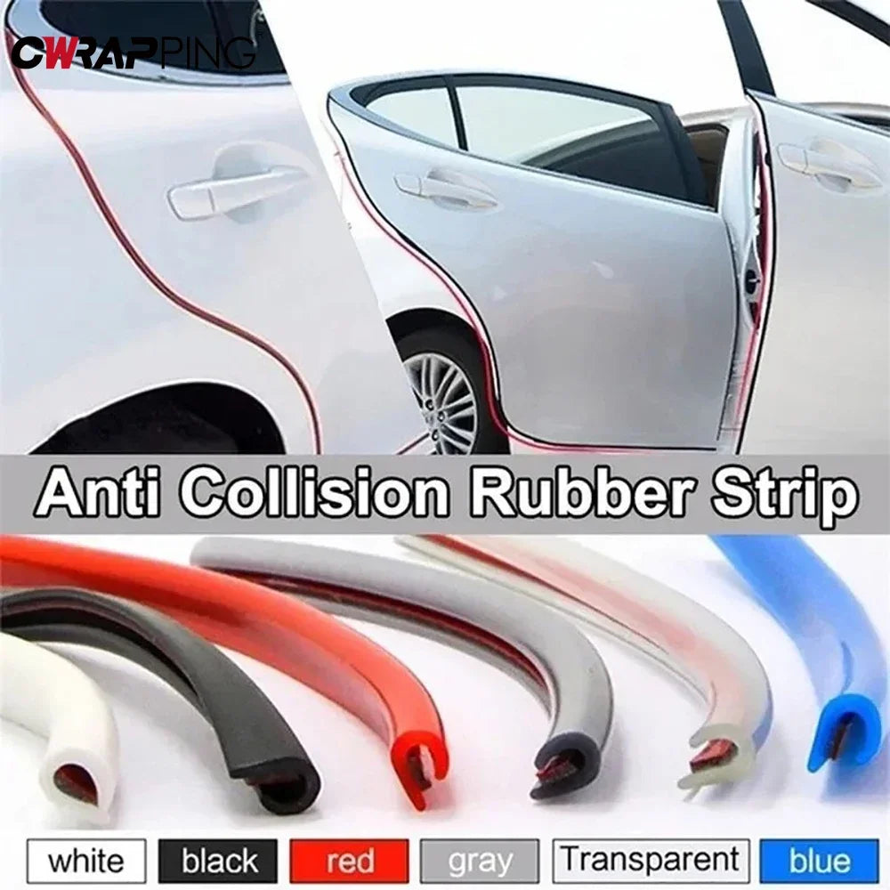 Transparent Car Door Edge Strip with Listed 5-Meter Length and PVC Material, Adhesive Vehicle Trim for Compatible Door Edges and Exterior Styling