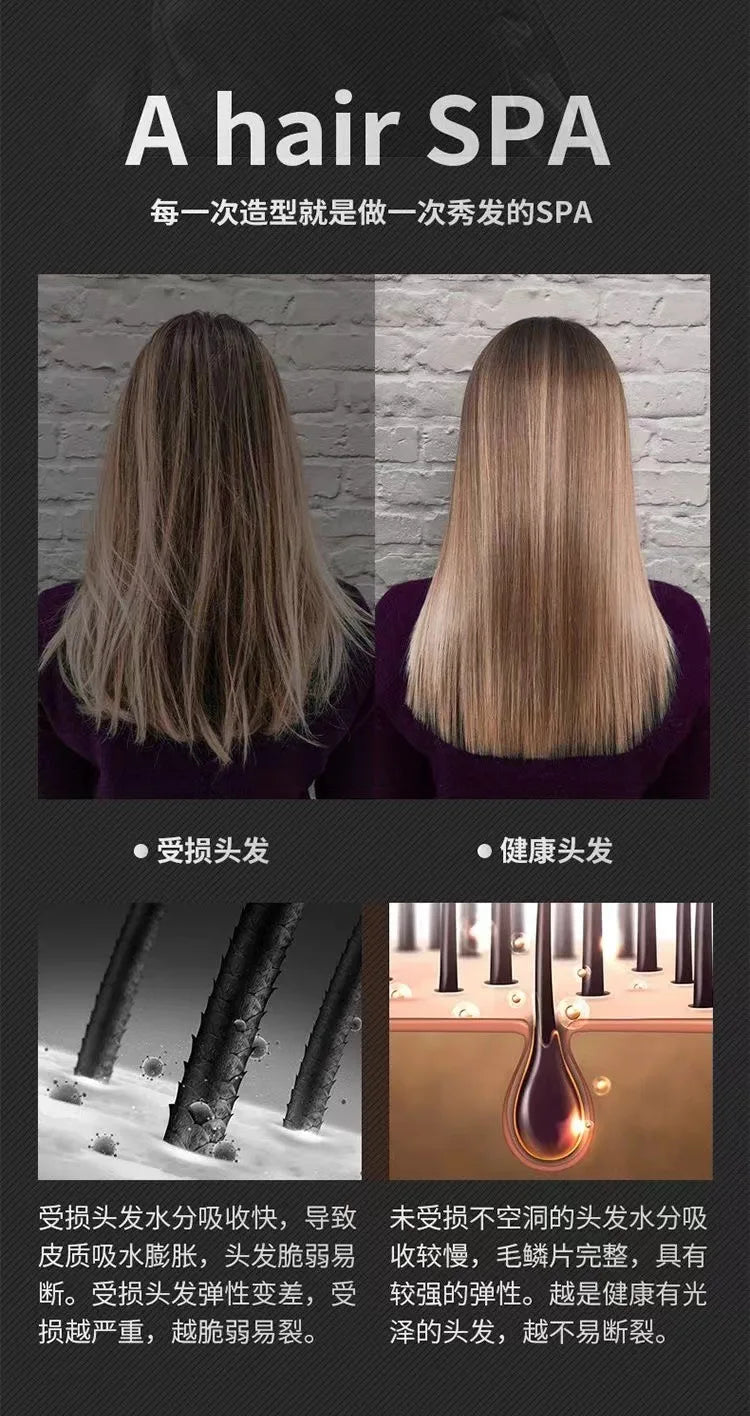 Ceramic Hair Styling Iron with Separate Straightener or Curling Iron Options and US or EU Plug Choices for Adult Hair Routines, Parties and Holiday Preparation
