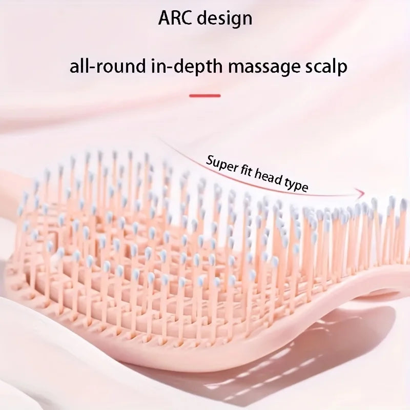 Detangling Hair Comb by WANMEI, Hollowed-Out Plastic Styling Tool with Scalp Massage Function and Ten Color Options for Men, Women and Wig Care