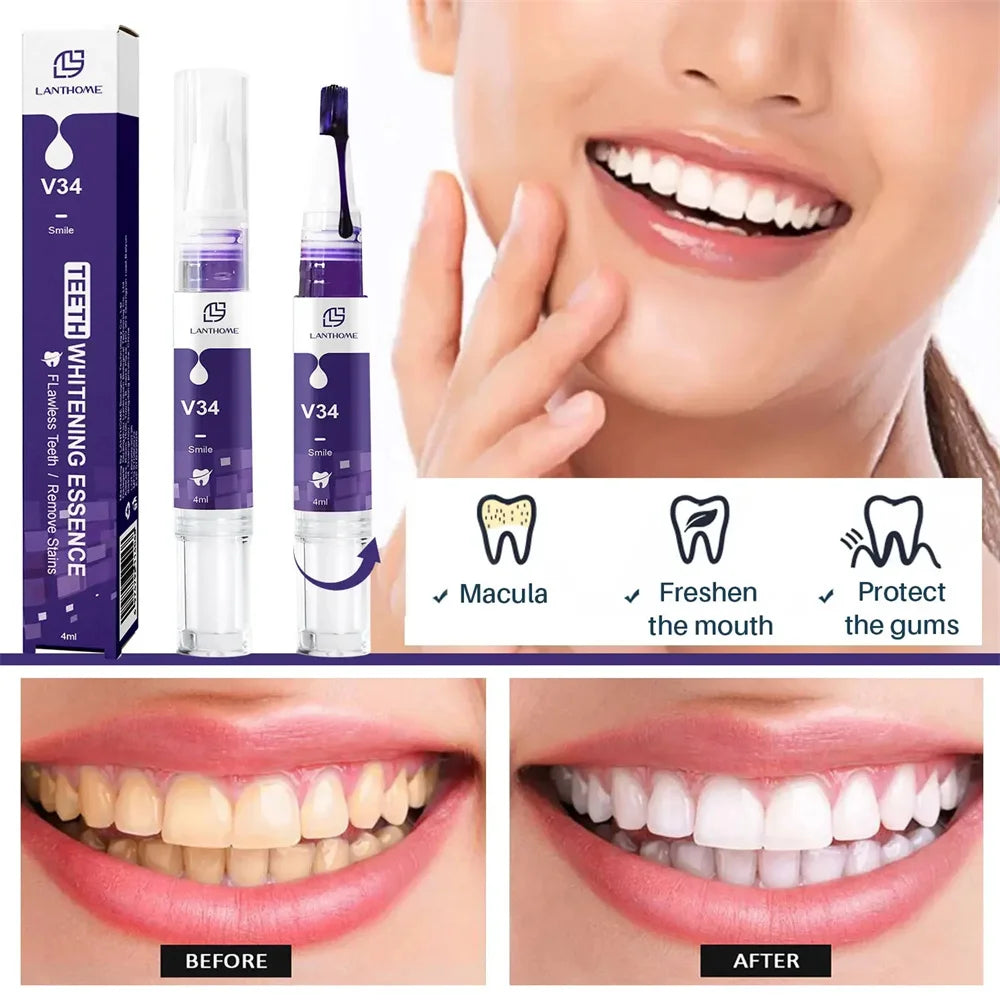 Teeth Whitening Pen with One, Three or Five-Piece Pack Options and Source Gel References for Label-Guided Adult Cosmetic Oral Care Selection