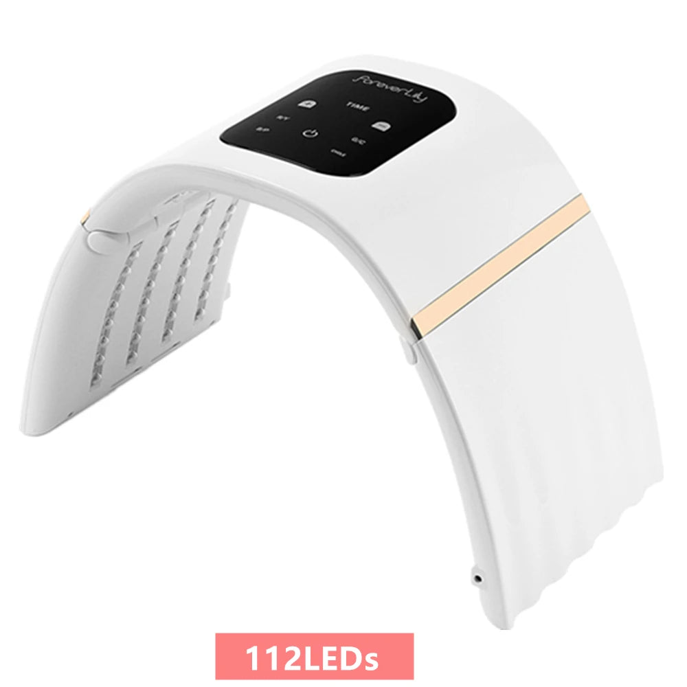 LED Beauty Light Machine with Foldable Face and Body Design, Seven Color and Heating Model References, Eye Protection and Regional Plug Options