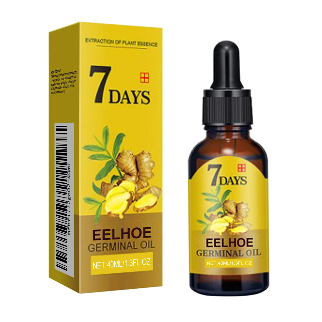 Ginger Hair Oil for Scalp Massage by EELHOE, Cosmetic Hair Care Serum for Men and Women in 10ml, 20ml and 40ml Size Options for At-Home Routines