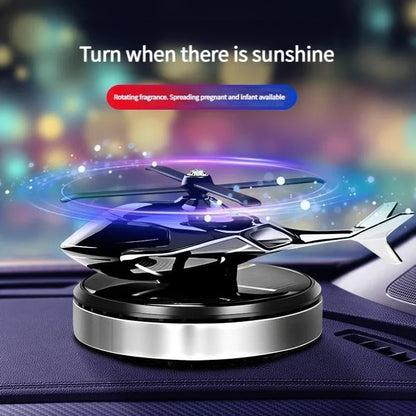 Solar Helicopter Car Air Freshener with Rotary Propeller Design for Vehicle Interior Styling, Decorative Perfume Diffuser in Seven A and B Model Color Options
