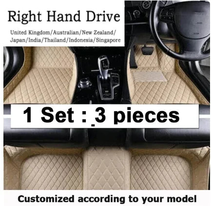 Jetta A5 Car Floor Mats for Listed Volkswagen 2006–2012 Models, Interior Floor Cover Set in Red, Coffee, Beige and Black Combinations with Fit Verification Required