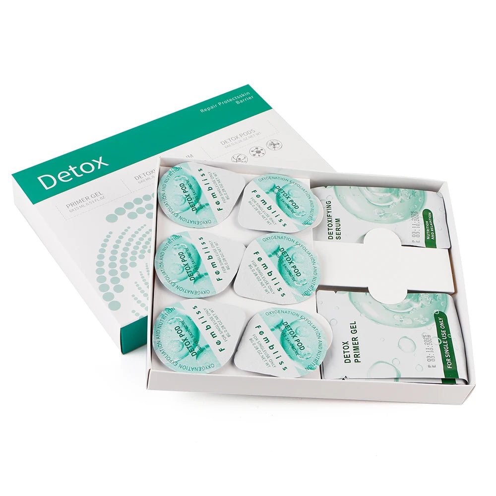 Facial Pod Serum and Gel Kit with Listed Six 8g Pods, Six 8ml Serums and Six 15ml Gels, Seven Type Choices and Separate Bubble Pen Option