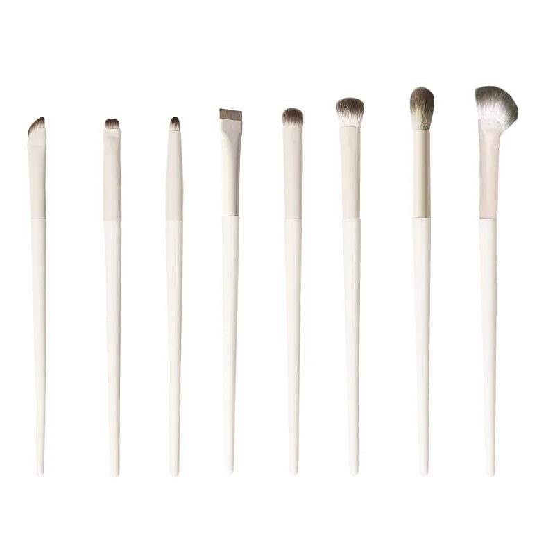 Synthetic Makeup Brush Set with Soft Fibers, Plastic Handles and Aluminum Ferrules, Color Choices and Select Bag Options for Foundation, Eyeshadow and Blush