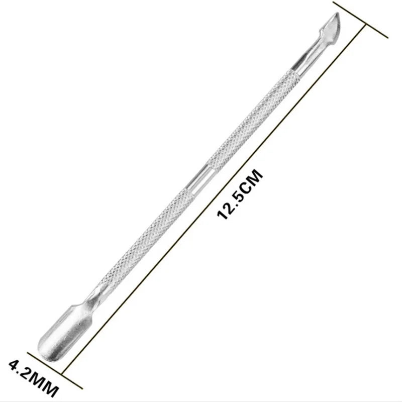 Stainless Steel Cuticle Pliers by LINMANDA, Silver Manual Manicure Tools with 2, 3 or 4-Piece Set Labels and A-D Options for Adult Nail Care