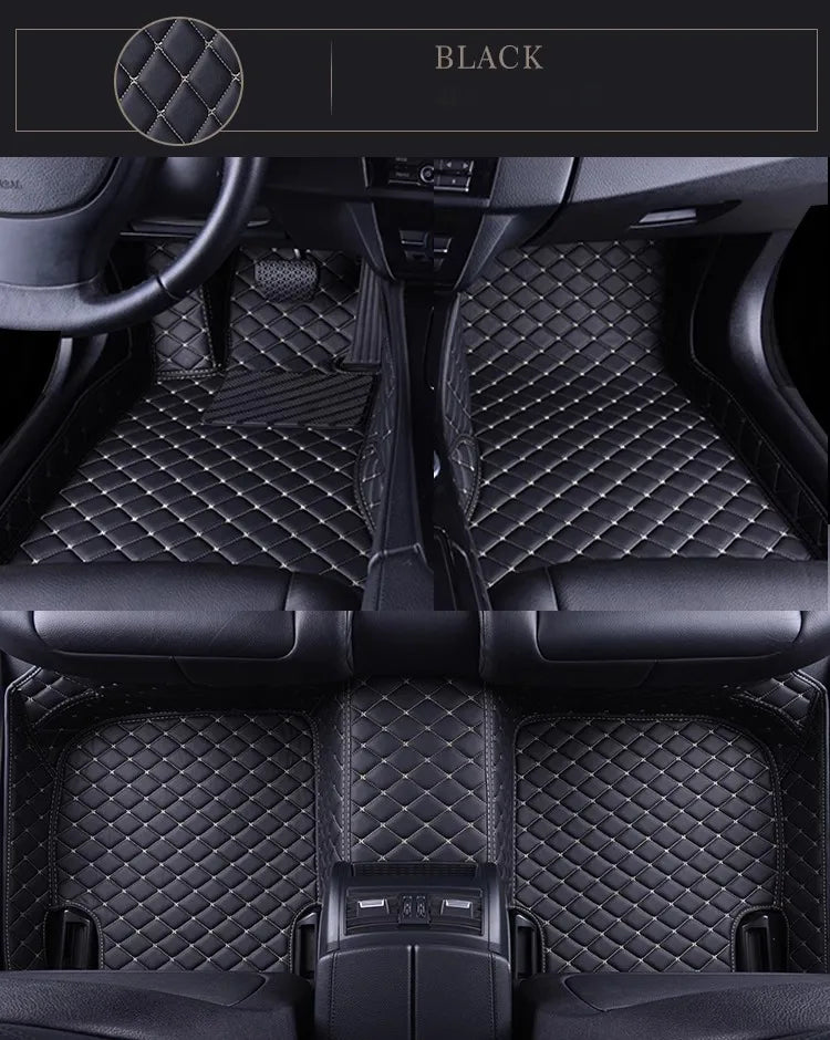 3D Car Floor Mats for Listed Renault Kadjar, Duster, Fluence and Koleos Configurations, Artificial Leather Cabin Covers with Black Single-Piece and Five-Seat Color Options